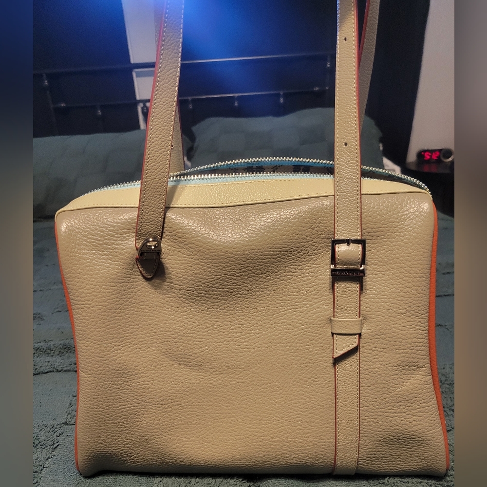 MIN & MON - Esther Tuffet Brown Satchel Bag - Retro Tiger - Picture 4 of 8
